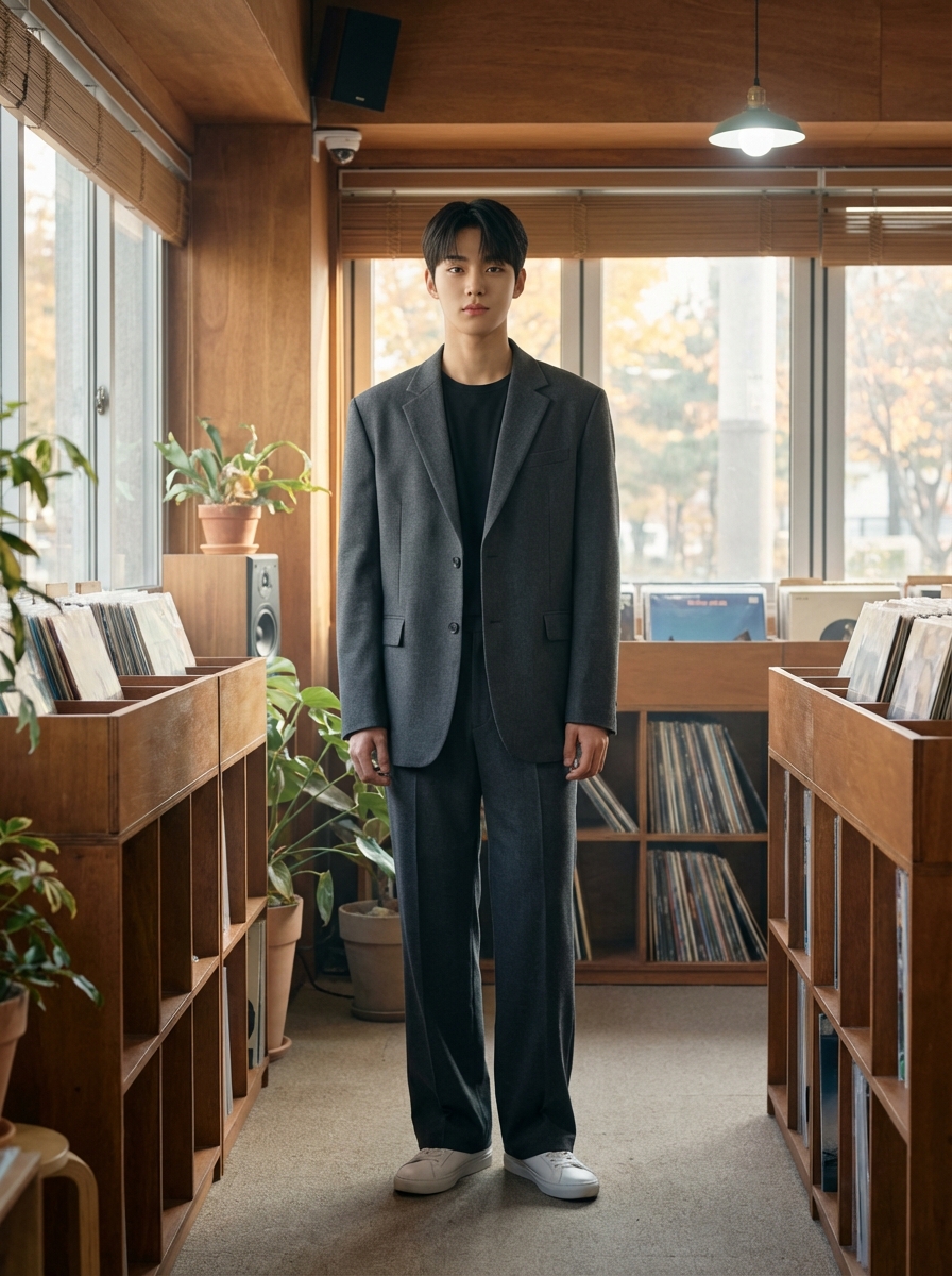 어반 시크 텍스처드 셋업 (Urban Chic Textured Setup)