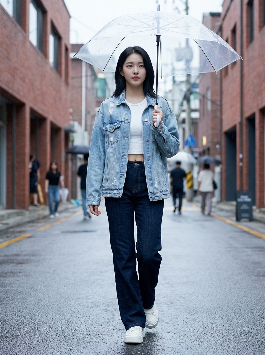 90s Vibe, Modern Edge: 더블 데님 룩