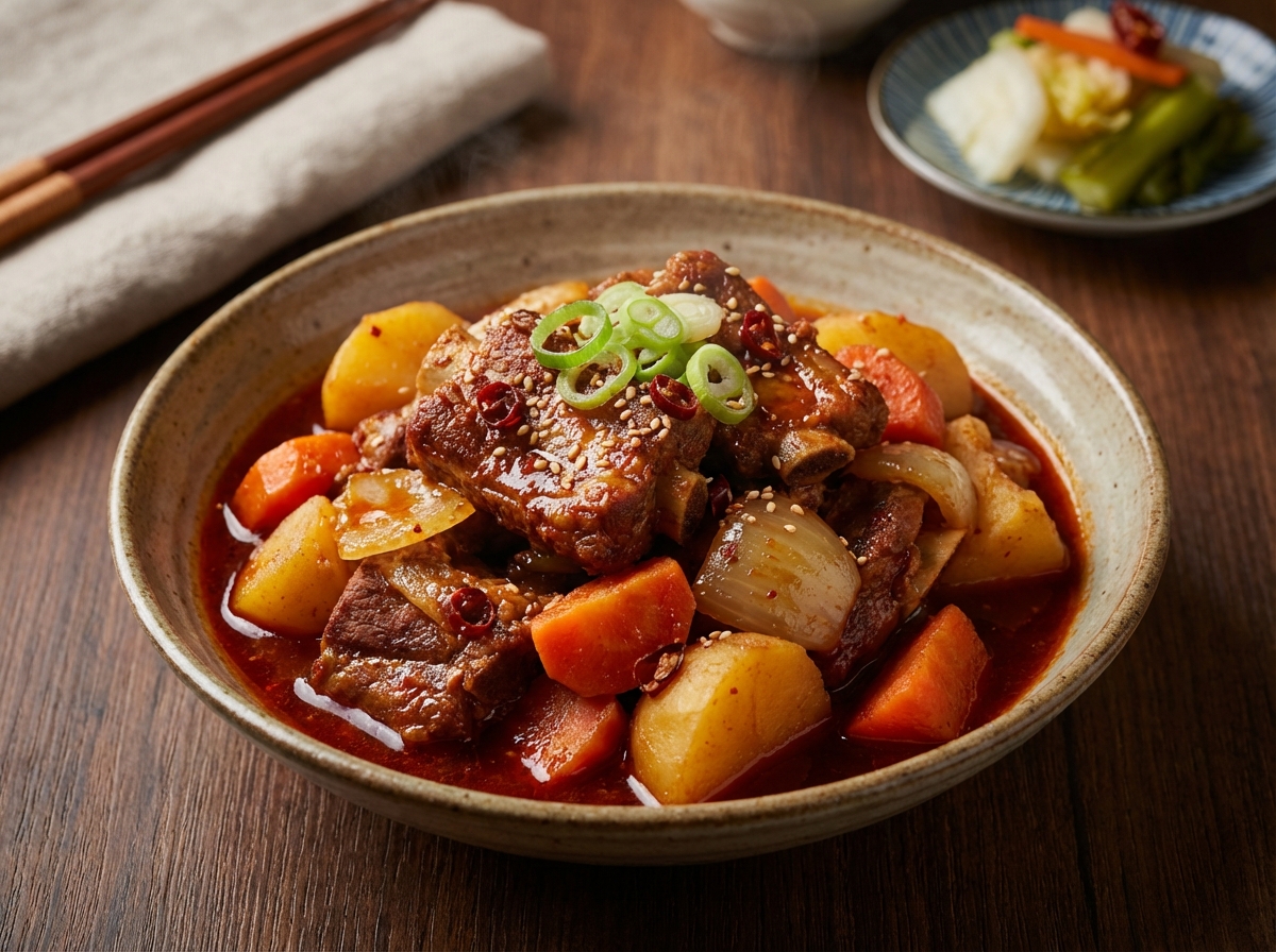 일본식 매콤 돼지갈비찜 (니쿠자가 아라카라)