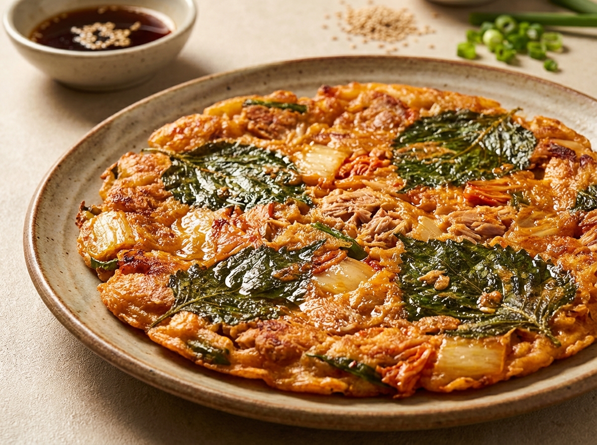 톡톡! 감칠맛 폭발, 깻잎 김치 참치전