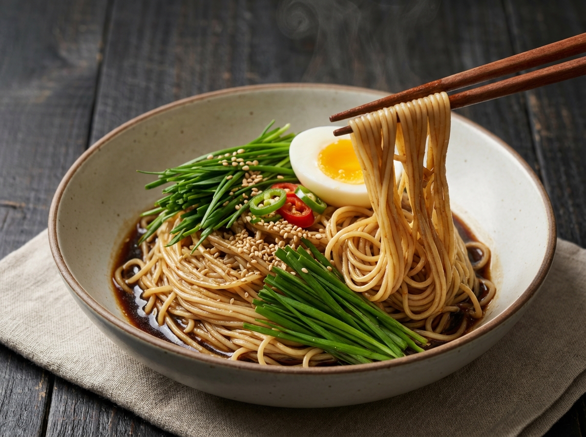 향긋한 달래 간장 비빔국수