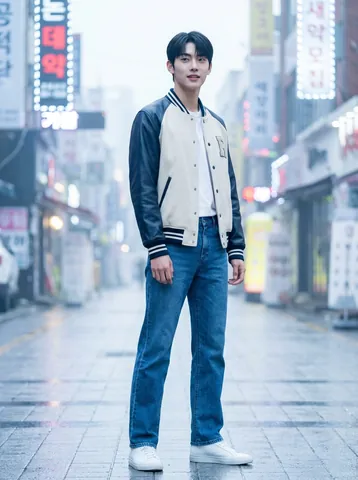 아이돌의 '영앤힙' 바시티 캠퍼스 룩