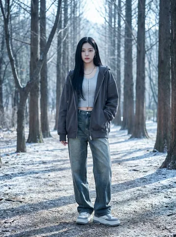 시티 쿨 애슬레저 후드 레이어드