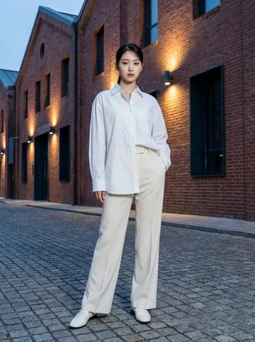 클린 엣지: 스테이플 화이트 셔츠 스타일링 (Clean Edge: Staple White Shirt Styling)