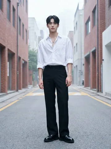 미니멀 시크: 화이트 셔츠의 정수
