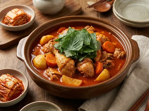 톡톡! 깻잎 김치 닭볶음탕