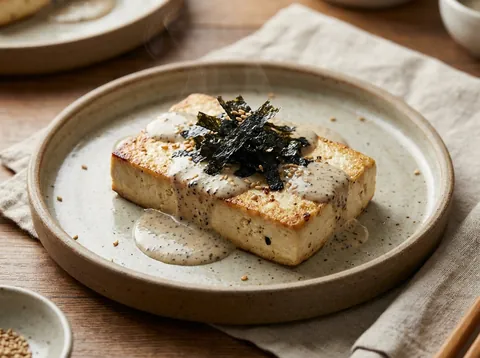 톡톡! 감칠맛 폭발, 톳 들깨 두부 스테이크