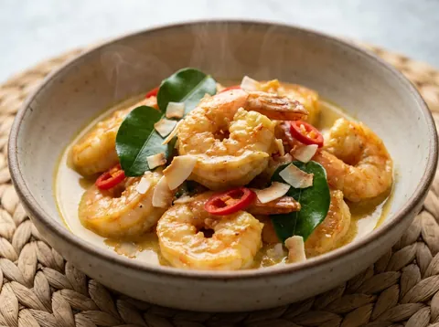 카람바얀 스타일 코코넛 새우찜 (Karamayan Style Coconut Shrimp Steam)